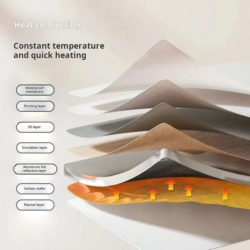 Winter Foot Warmer Office Desk Heater Solid Color Temperature Adjustable Heating Pad Suitable Bedroom Living Room Supplies